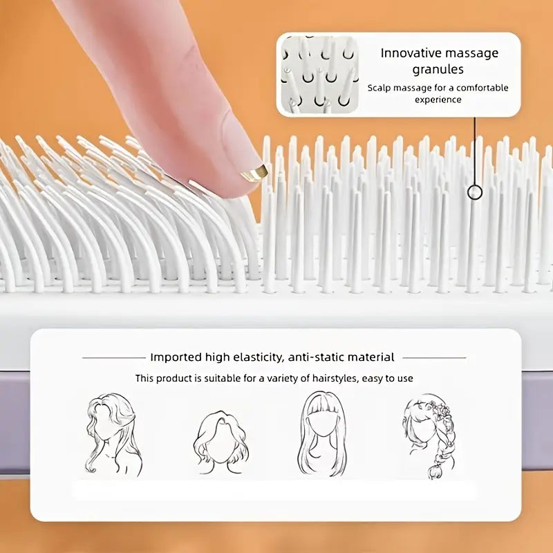 Retractable Self-Cleaning Hair Brush
