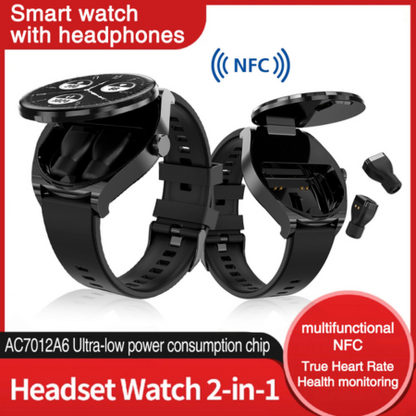 Fashion S9 Men’s Smart Watch – 2-in-1 TWS Earbuds, Bluetooth, Voice Call, Heart Rate Monitor