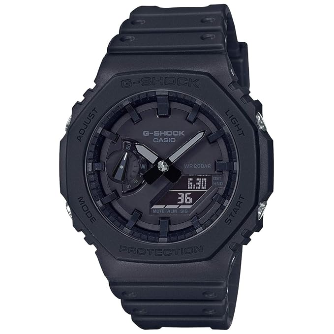 G-Shock Men's Watch – Analog-Digital Dial with Black Resin Strap