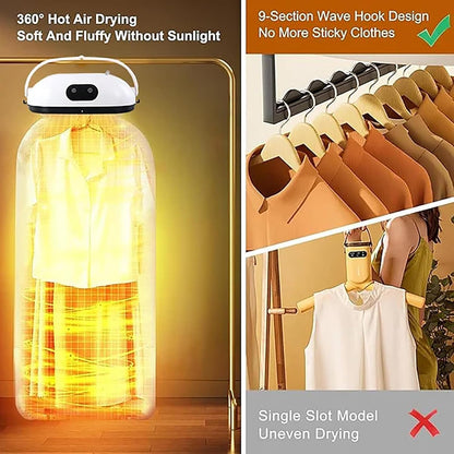 Compact Portable Clothes Dryer with Remote