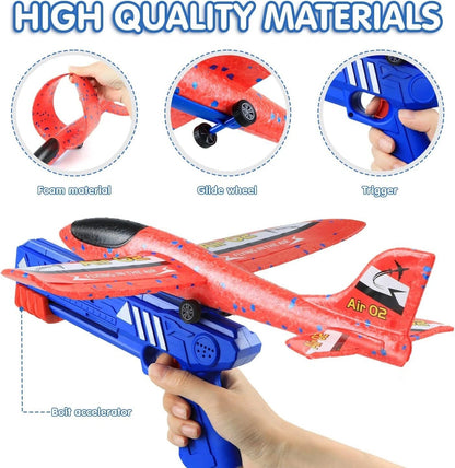 Airplane Launcher Toy – Foam Throwing Glider & Catapult Gun