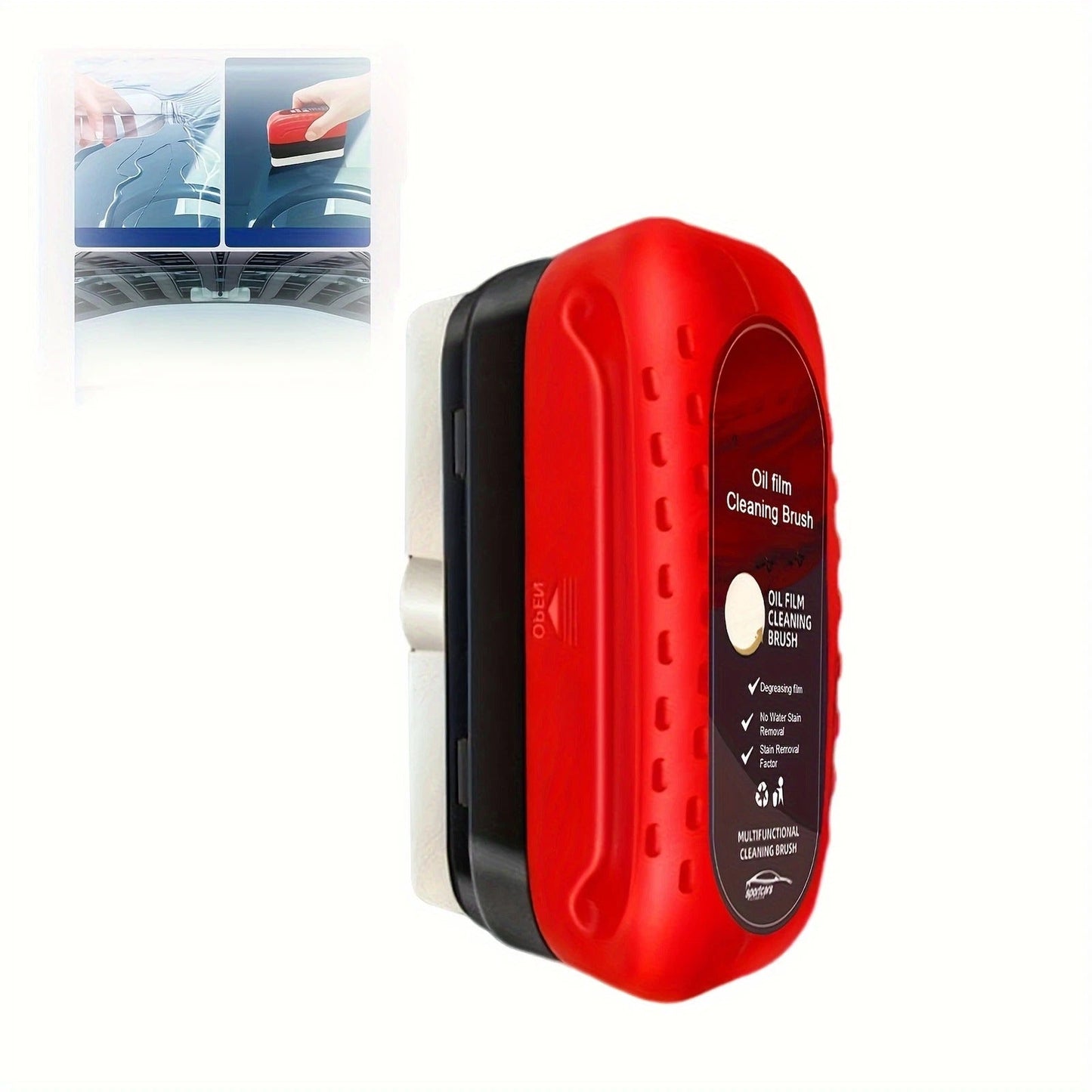 Car Glass Oil Film Cleaner with Reusable Foam Sprayer