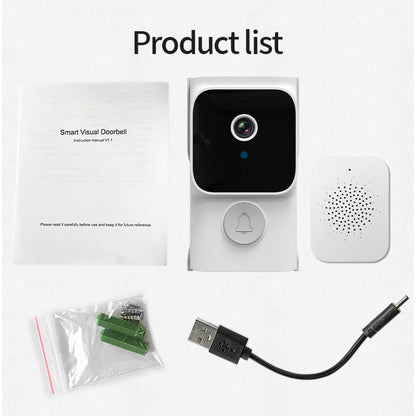 Wireless Doorbell Camera – 1080p HD, Bidirectional Audio, WiFi Video Intercom