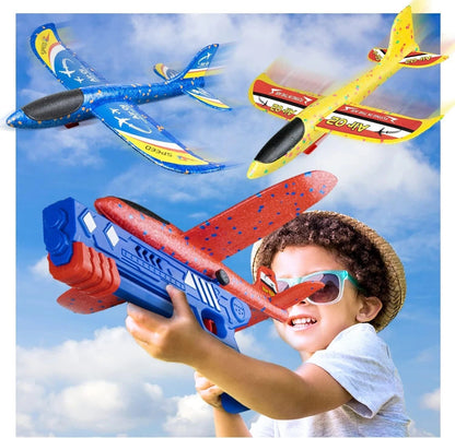 Airplane Launcher Toy – Foam Throwing Glider & Catapult Gun
