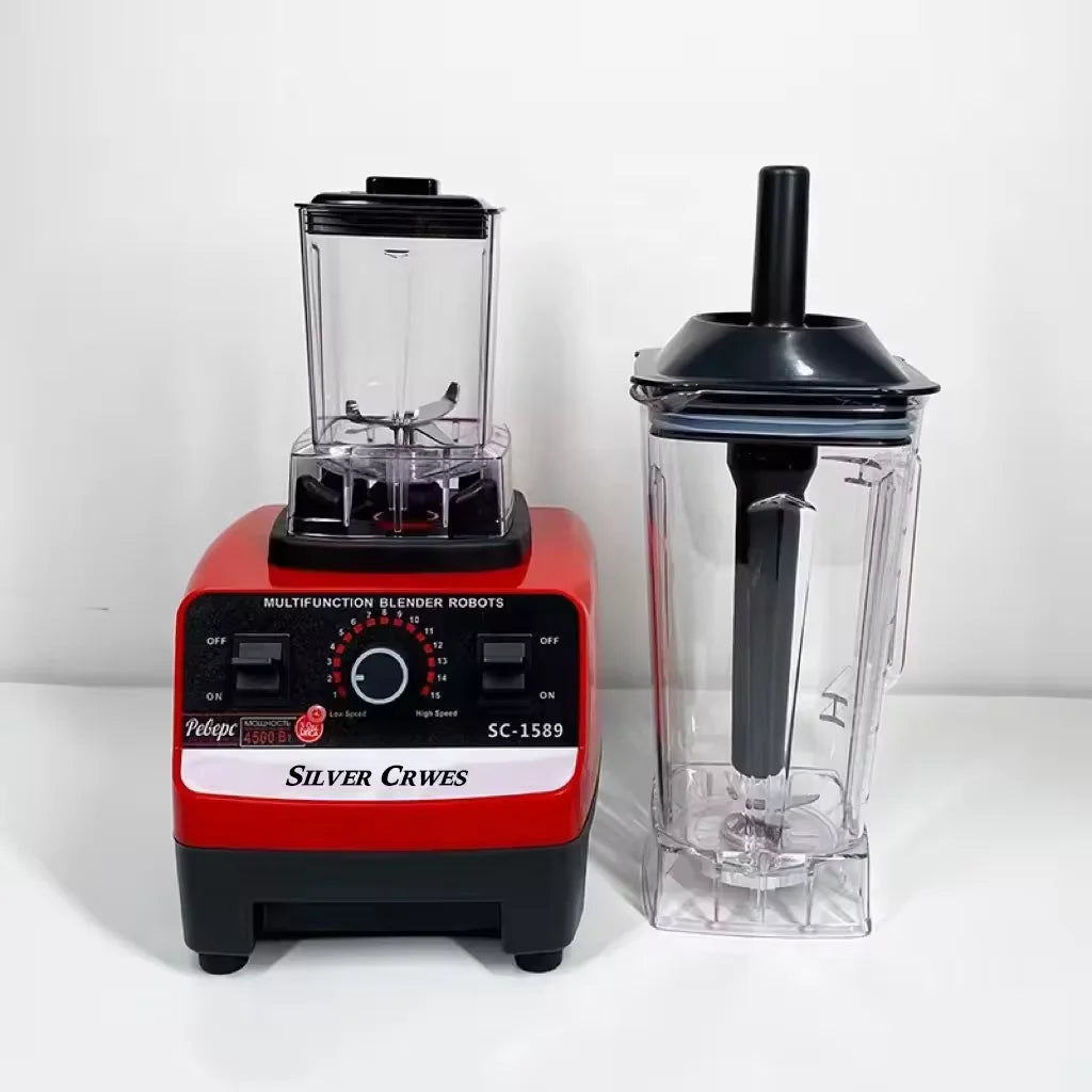 4500W Pure Copper Motor, 2-in-1 Food Processor & Smoothie Mixer