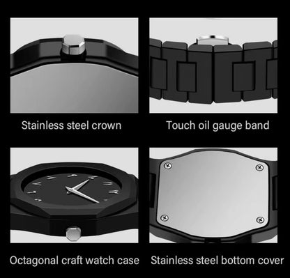 Arabic Style Quartz Men's Black Watch