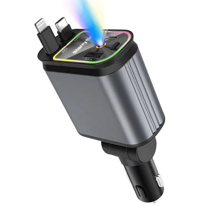 4-in-1 Retractable Car Charger
