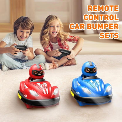 2 Pack Remote Control Bumper Cars | RC Ejecting Battle Toy for Kids