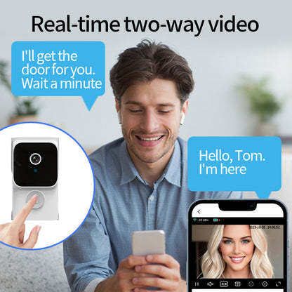 Wireless Doorbell Camera – 1080p HD, Bidirectional Audio, WiFi Video Intercom