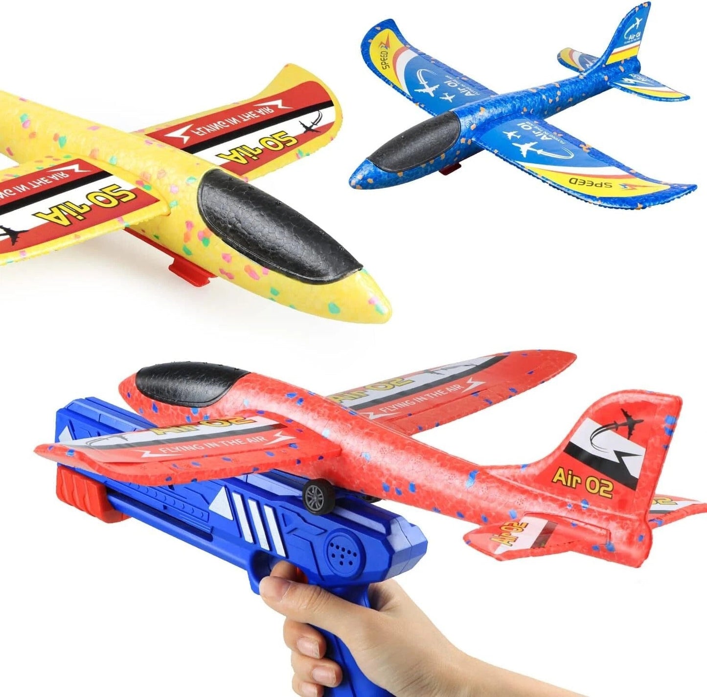 Airplane Launcher Toy – Foam Throwing Glider & Catapult Gun