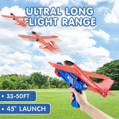 Airplane Launcher Toy – Foam Throwing Glider & Catapult Gun